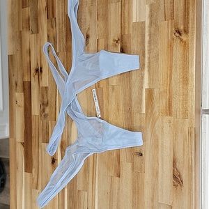Lot of 2 SKIMS Kim Kardashian  4X Ultra Fine Mesh Micro Dipped Thong New w/ Tags
